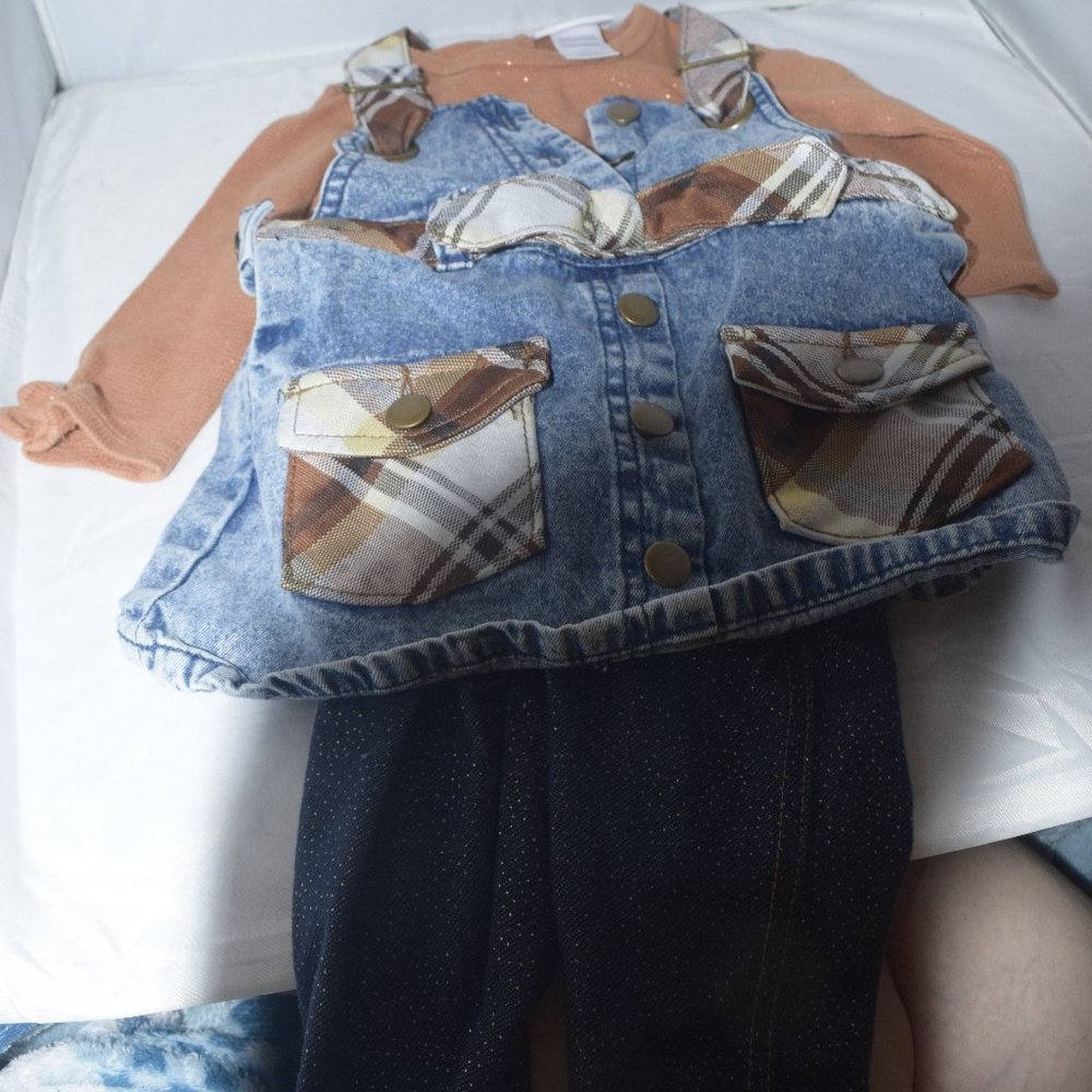 Little Lass glitter outfit set 3 pieces 18 months